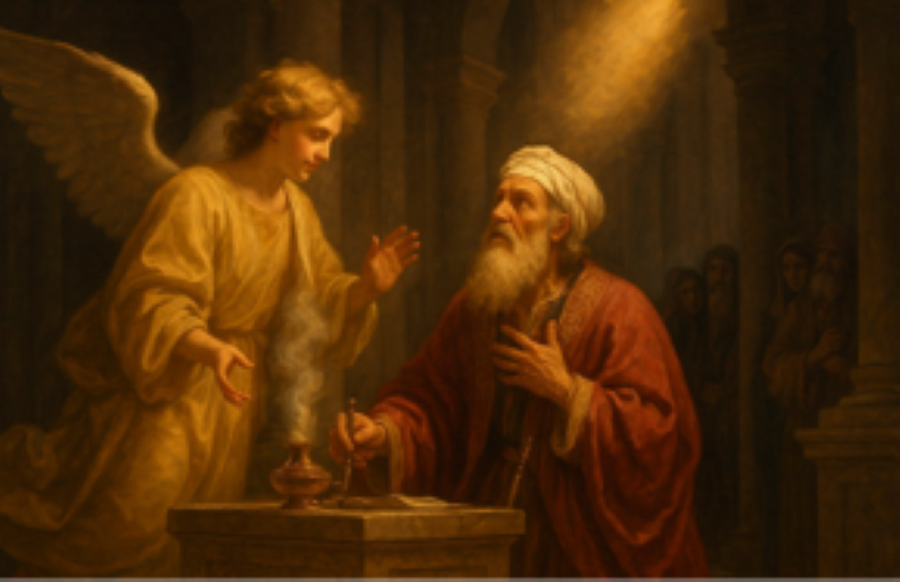 539. “O anjo disse a Zacarias: Não tenhas medo, pois o Senhor ouviu o teu pedido 539. “O anjo disse a Zacarias: Não tenhas medo, pois o Senhor ouviu o teu pedido