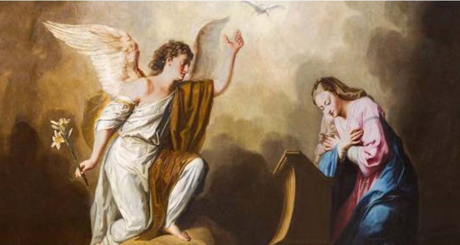 542. “O anjo disse a Maria: Alegra-te cheia de graça, o senhor está contigo” (Lc 1,28). 542. “O anjo disse a Maria: Alegra-te cheia de graça, o senhor está contigo” (Lc 1,28).
